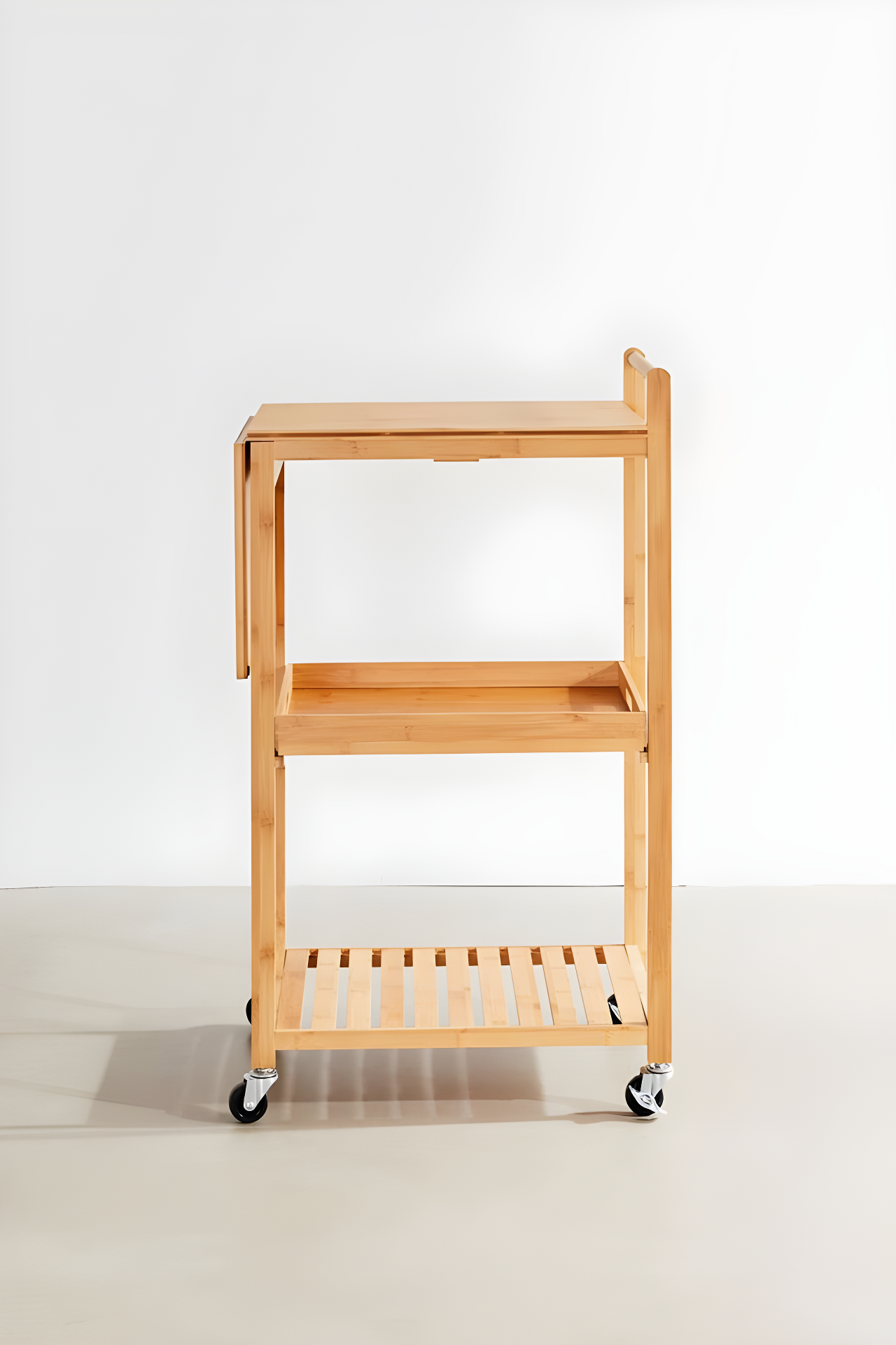 Bamboo Rolling Kitchen Cart