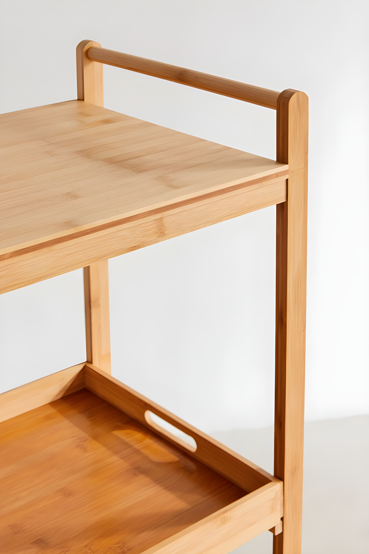 Bamboo Rolling Kitchen Cart