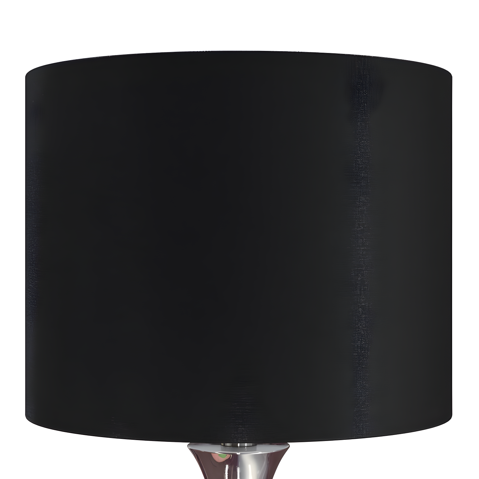 LumiSource (Set of 2) Lenuxe 24" Contemporary Metal Table Lamps Polished Nickel with Black Silk-like Shade from Grandview Gallery