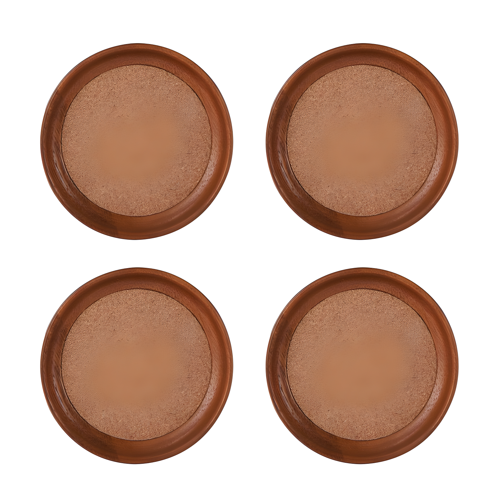 Kamenstein Kamenstein Stackable Acacia Wood and Cork Coasters (Set of 4)