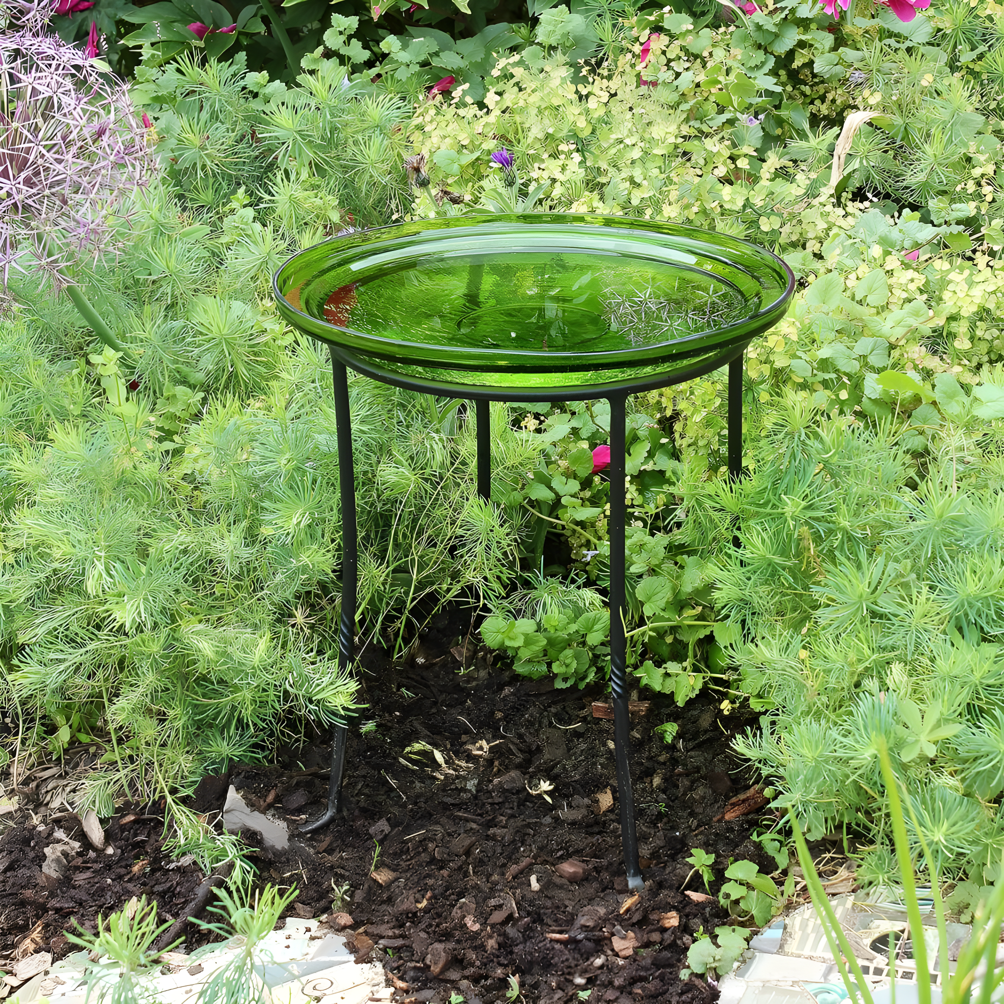 Winston Porter Drumnasole Iron Pedestal Birdbath