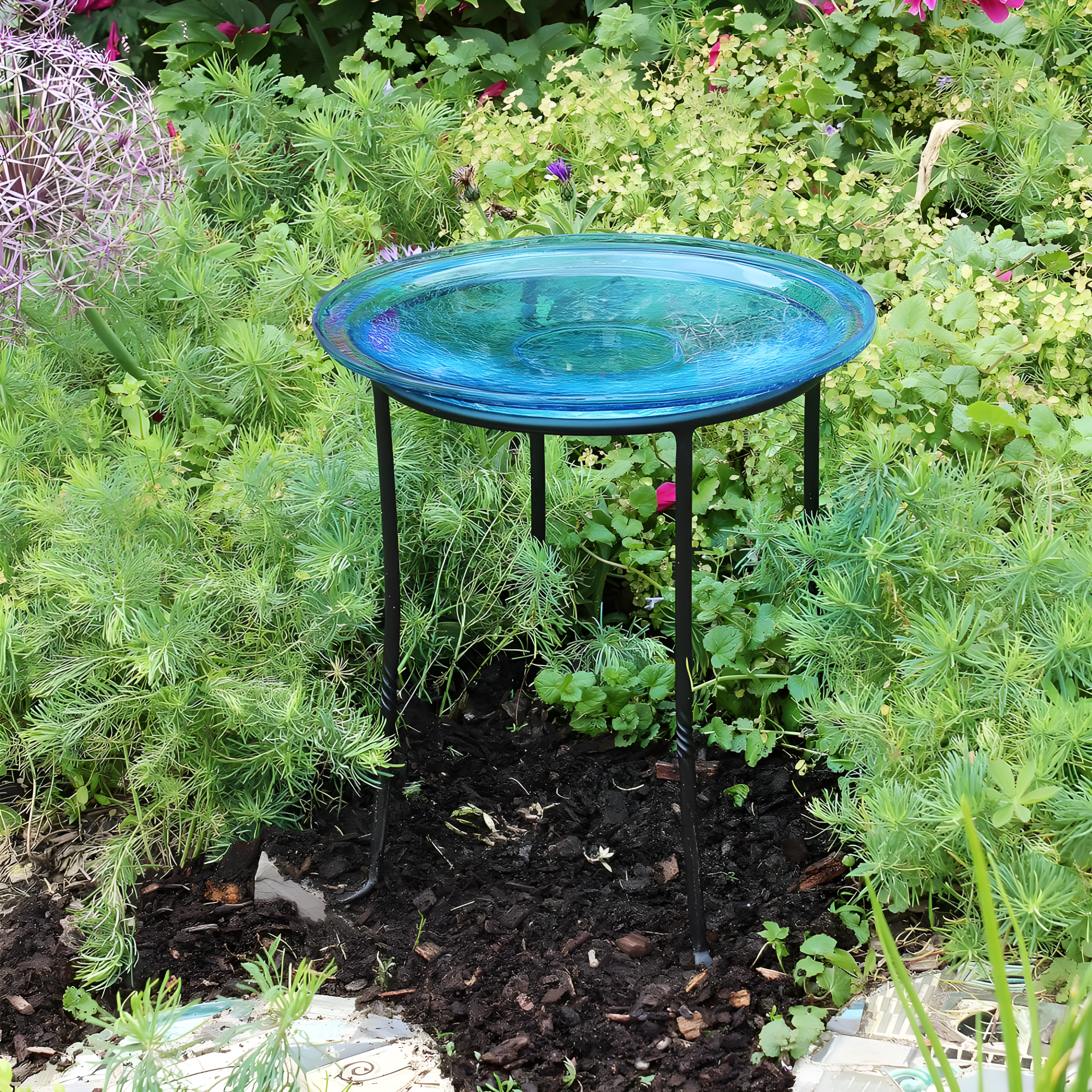 Winston Porter Drumnasole Iron Pedestal Birdbath
