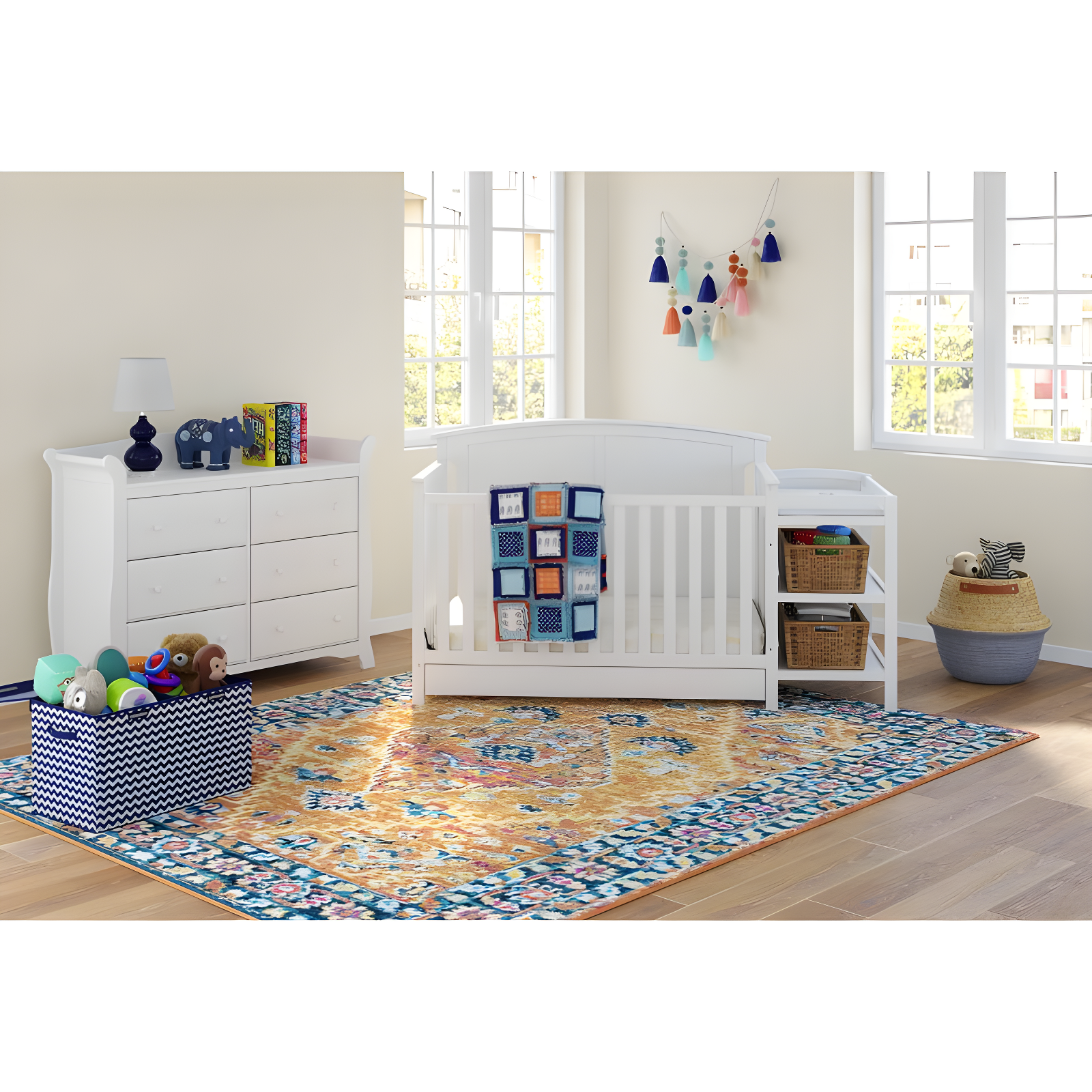Steveston 5-in-1 Convertible Crib and Changer with Storage
