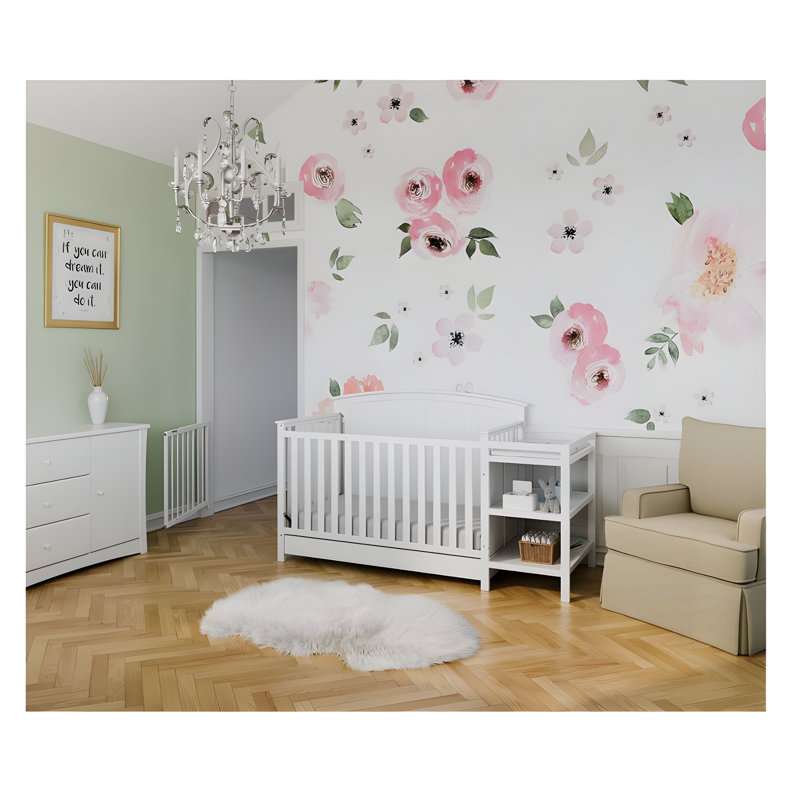 Steveston 5-in-1 Convertible Crib and Changer with Storage