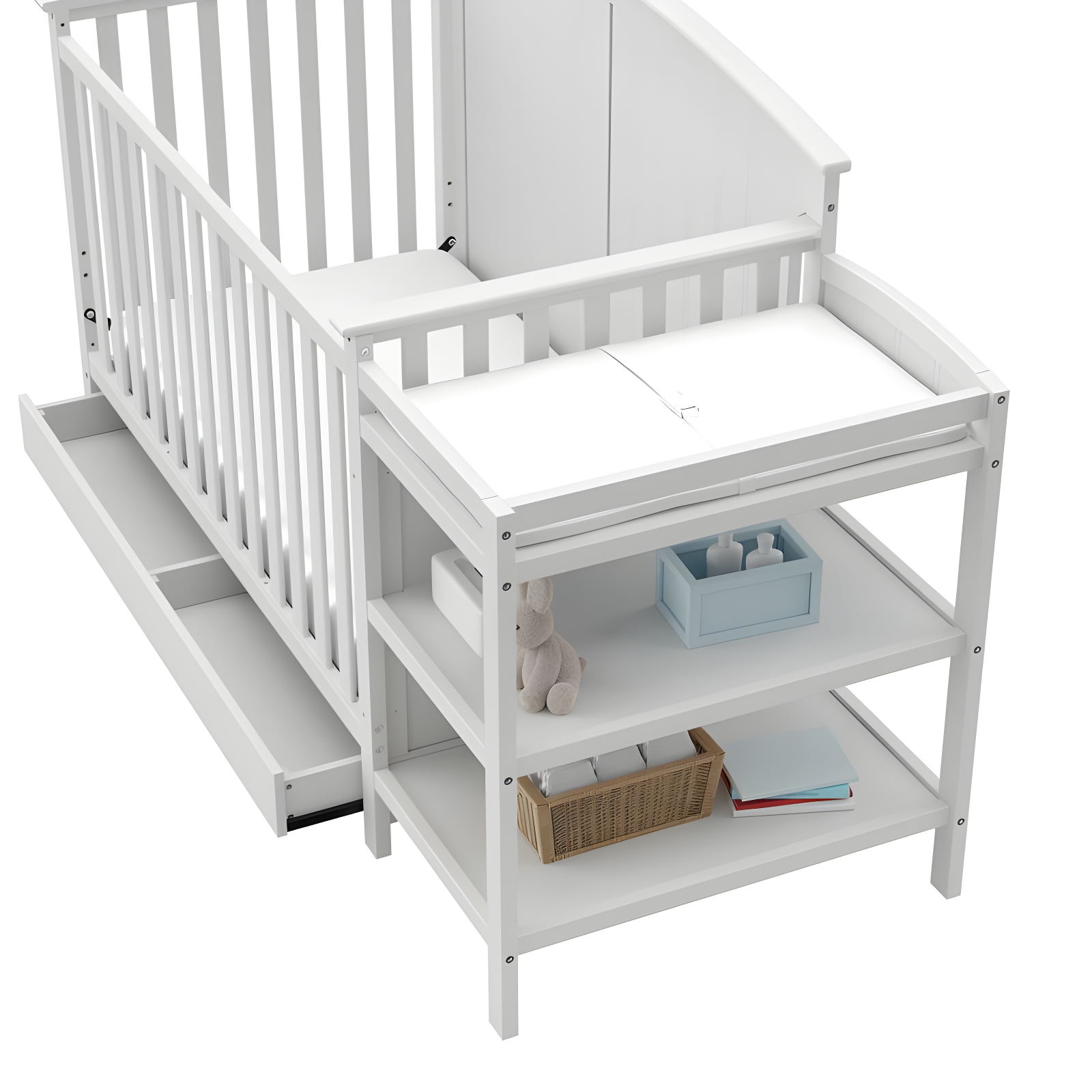 Steveston 5-in-1 Convertible Crib and Changer with Storage