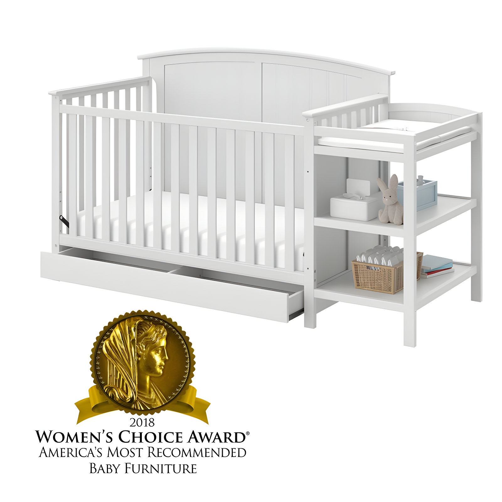 Steveston 5-in-1 Convertible Crib and Changer with Storage