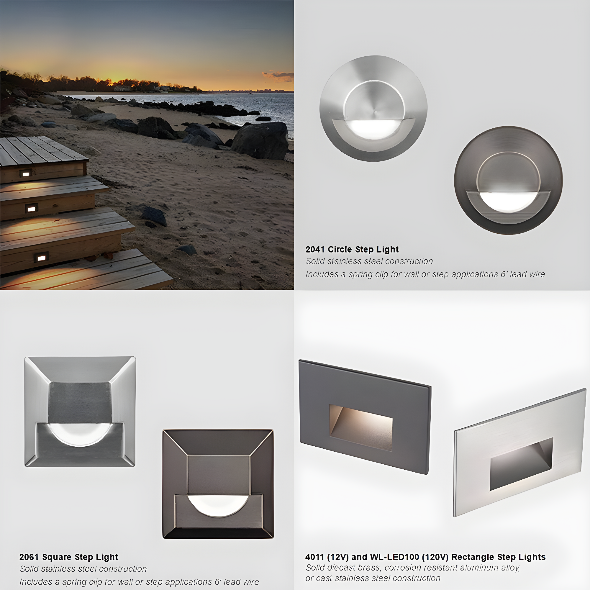 Low Voltage Integrated LED Metal Step Light