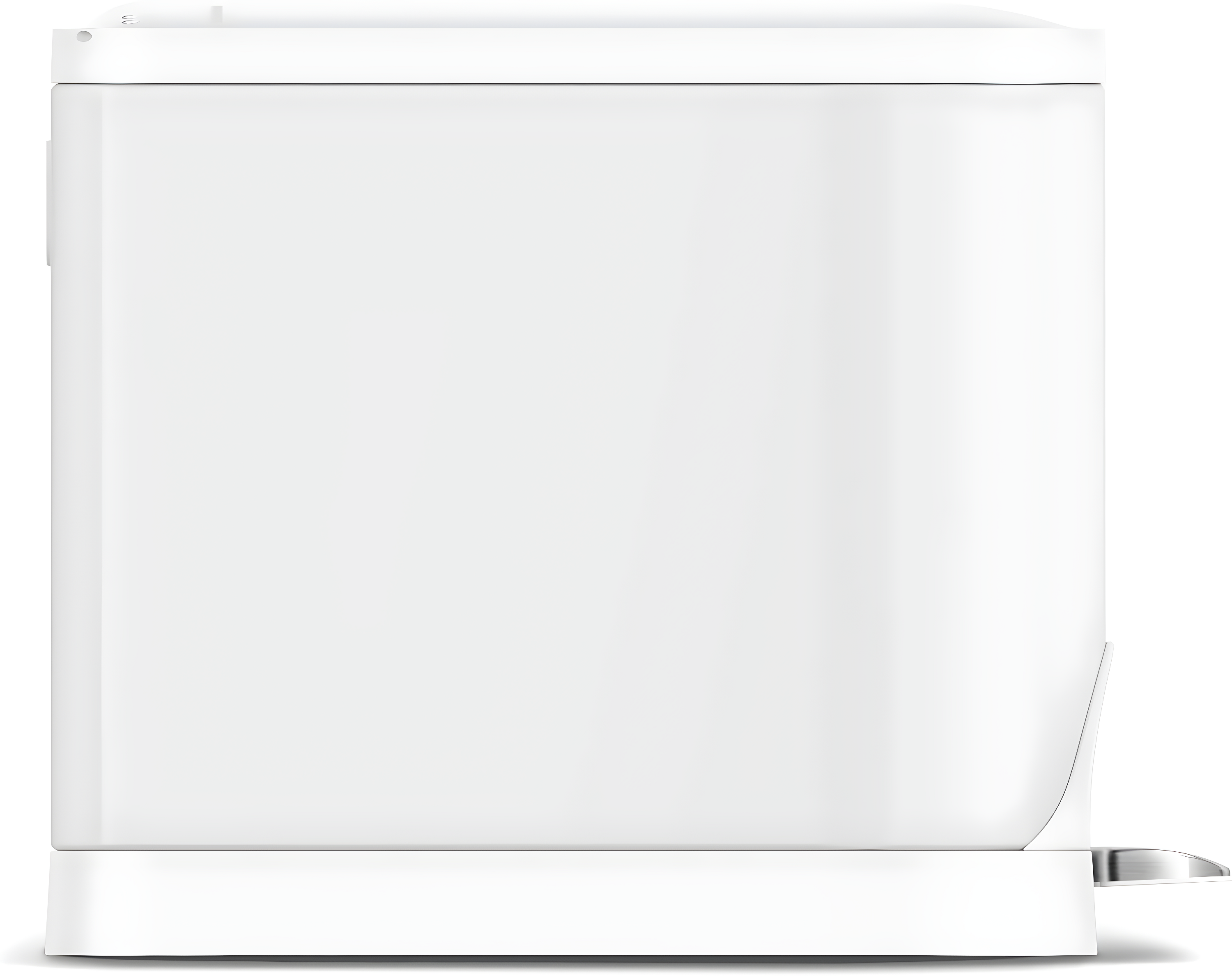 simplehuman 10L Butterfly Lid Bathroom Step Trash Can White Steel: Stainless Steel, Indoor, Spot Clean, 2 Gallon Capacity