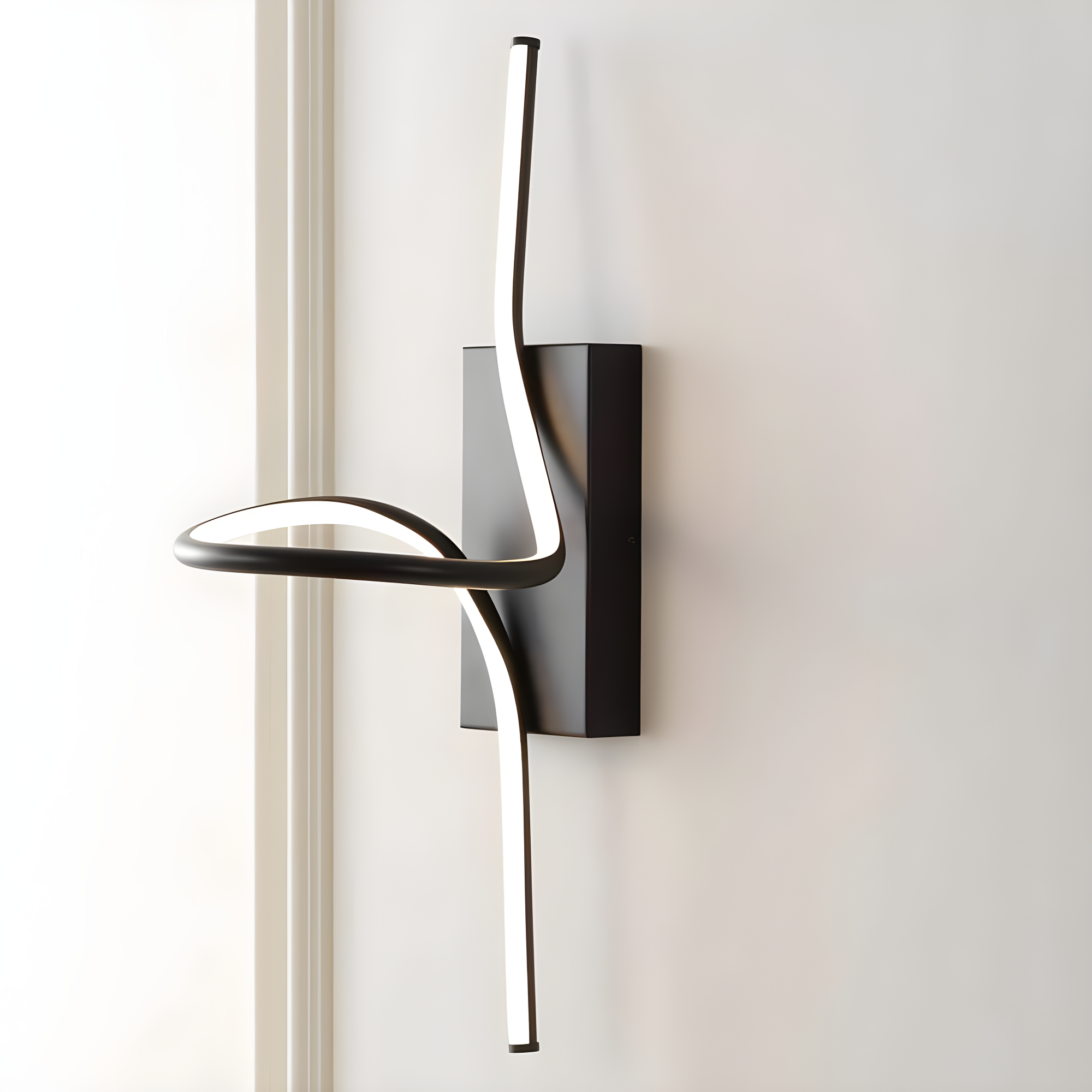 Sketch 9" Minimalist Metal Integrated LED Vanity Light Sconce, Black