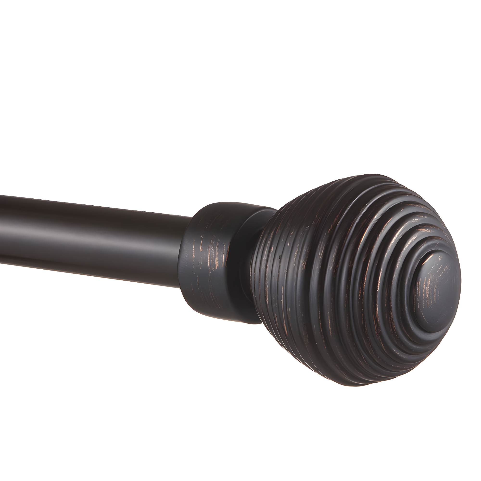 Exclusive Home 36"-72" Modern Layer Curtain Rod - Matte Bronze: Adjustable Iron, Single Rod, 25lb Capacity