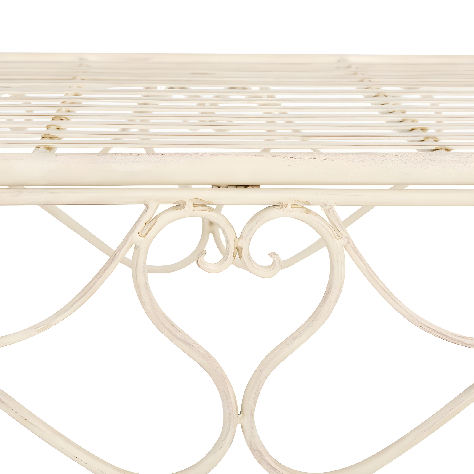 Adina Bench - Outdoor - PAT5016 - Distressed White - Safavieh