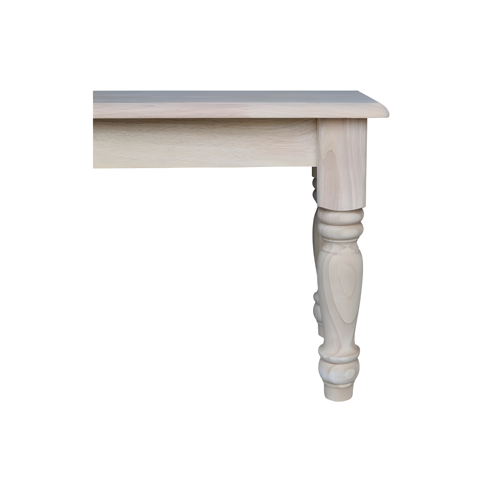Farmhouse Bench - Unfinished - International Concepts: Hardwood Rectangular Seat for Dining & Bedroom, Seats 2