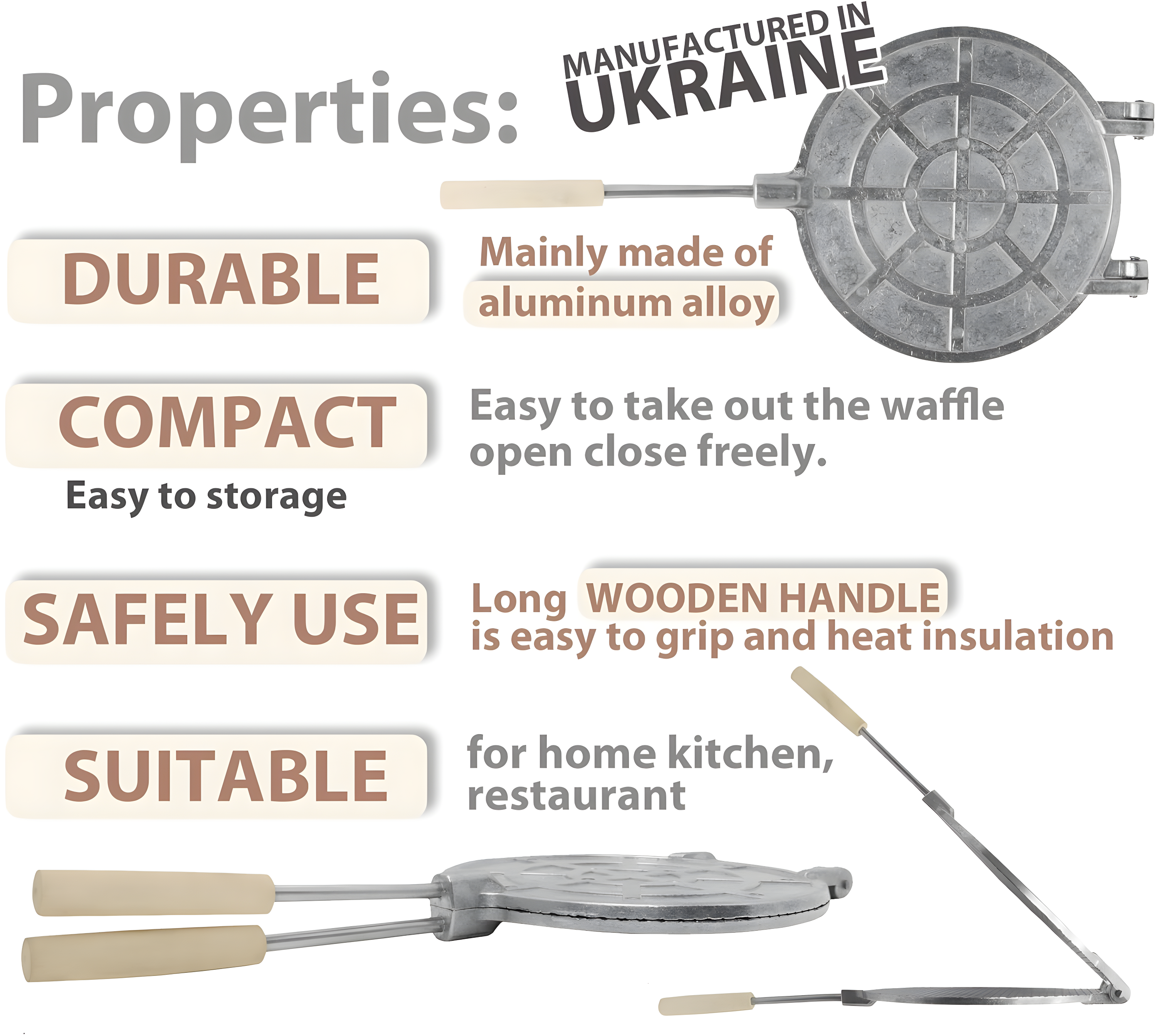 Waffle Maker - Waffle Cone Maker - Krumkake Iron - Wafer Maker - Waffle Makers - Waffle Cone Maker Machine - Stroopwafel Maker - Ice Cream - Wafer Iron Stroopwafel - Вафельница для трубочек