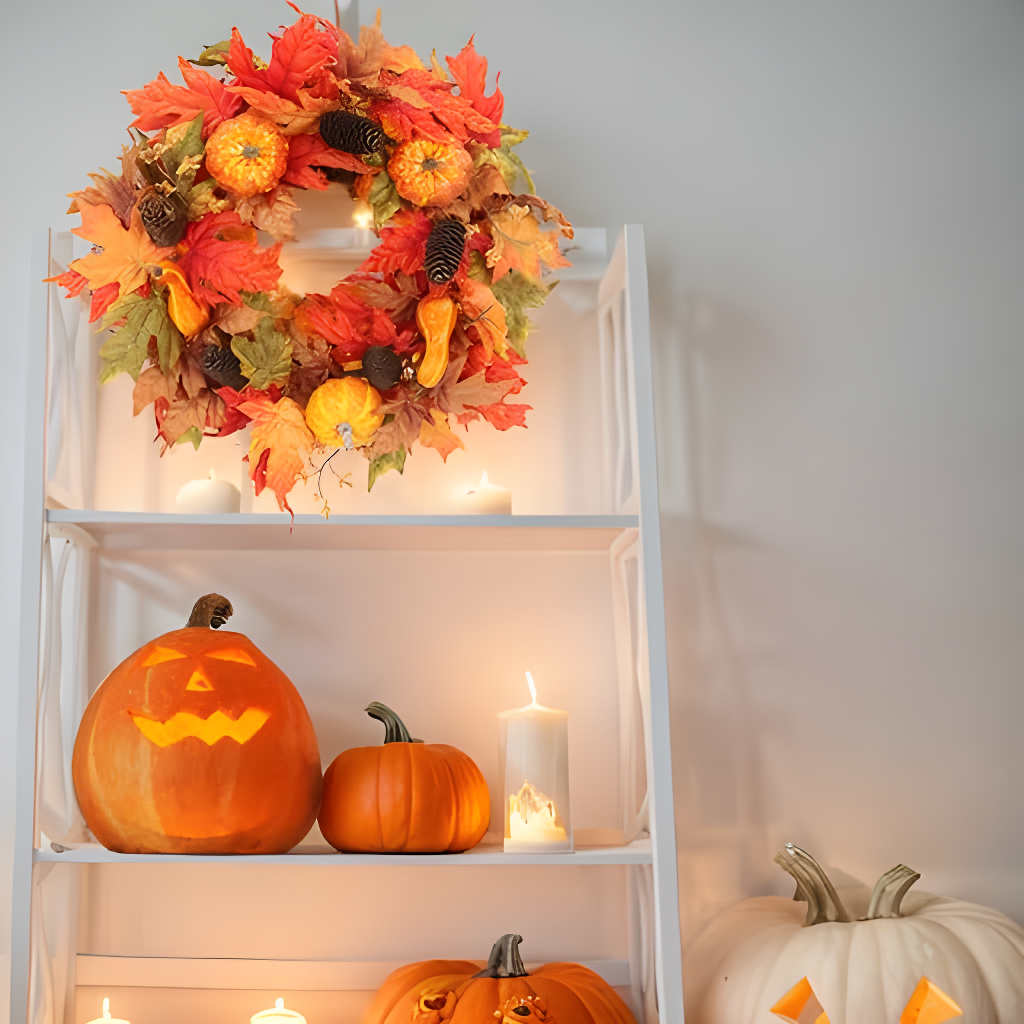 Fall Wreath 20’’ Autumn Front Door Wreath Harvest Wreath with Sunflower Pumpkins Berries Maple Leaves Daisies for Outside Indoor Home Wall Festival Thanksgiving Autumn Farmhouse Decor