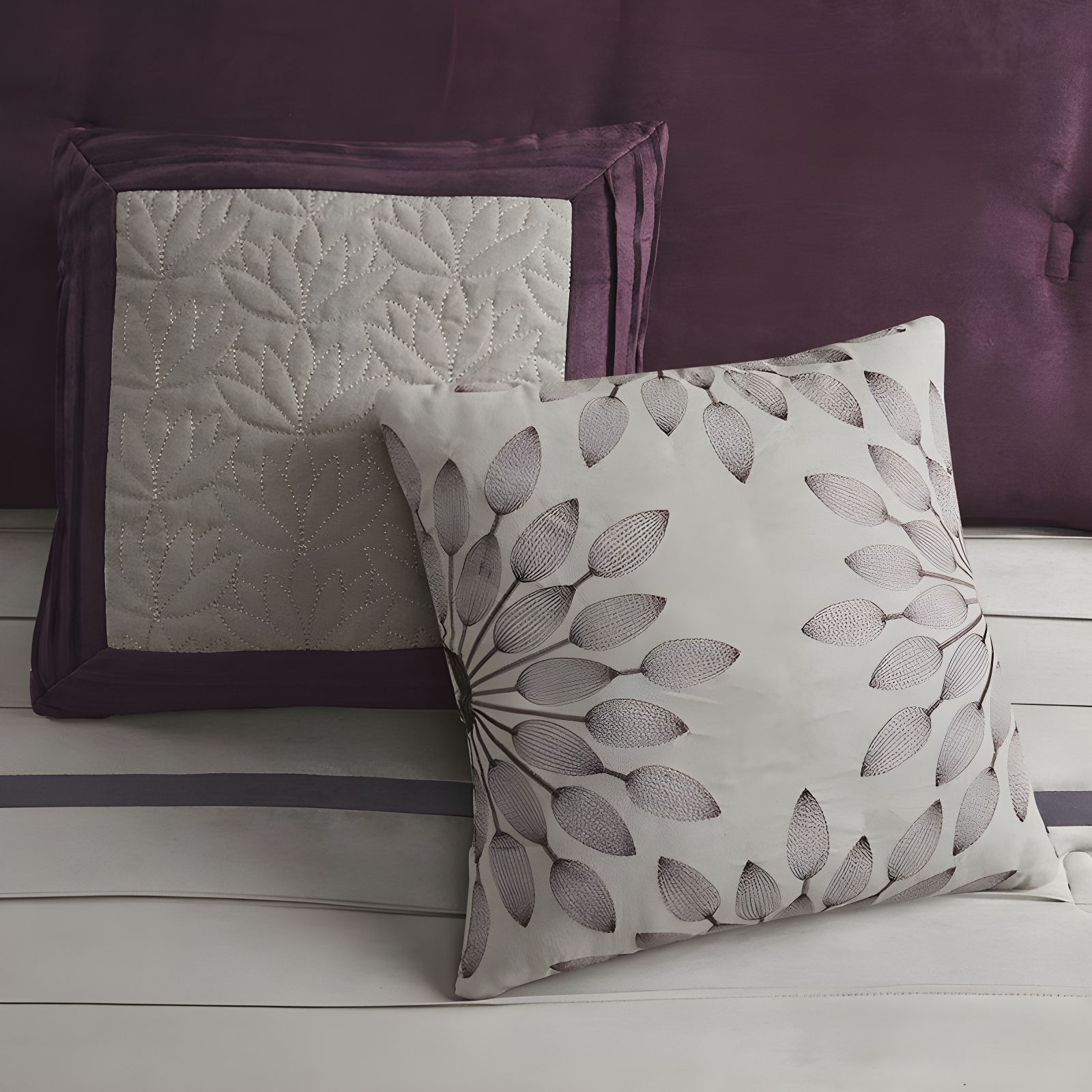 Madison Park Palmer 7 PC Pieced Faux Suede Comforter Set