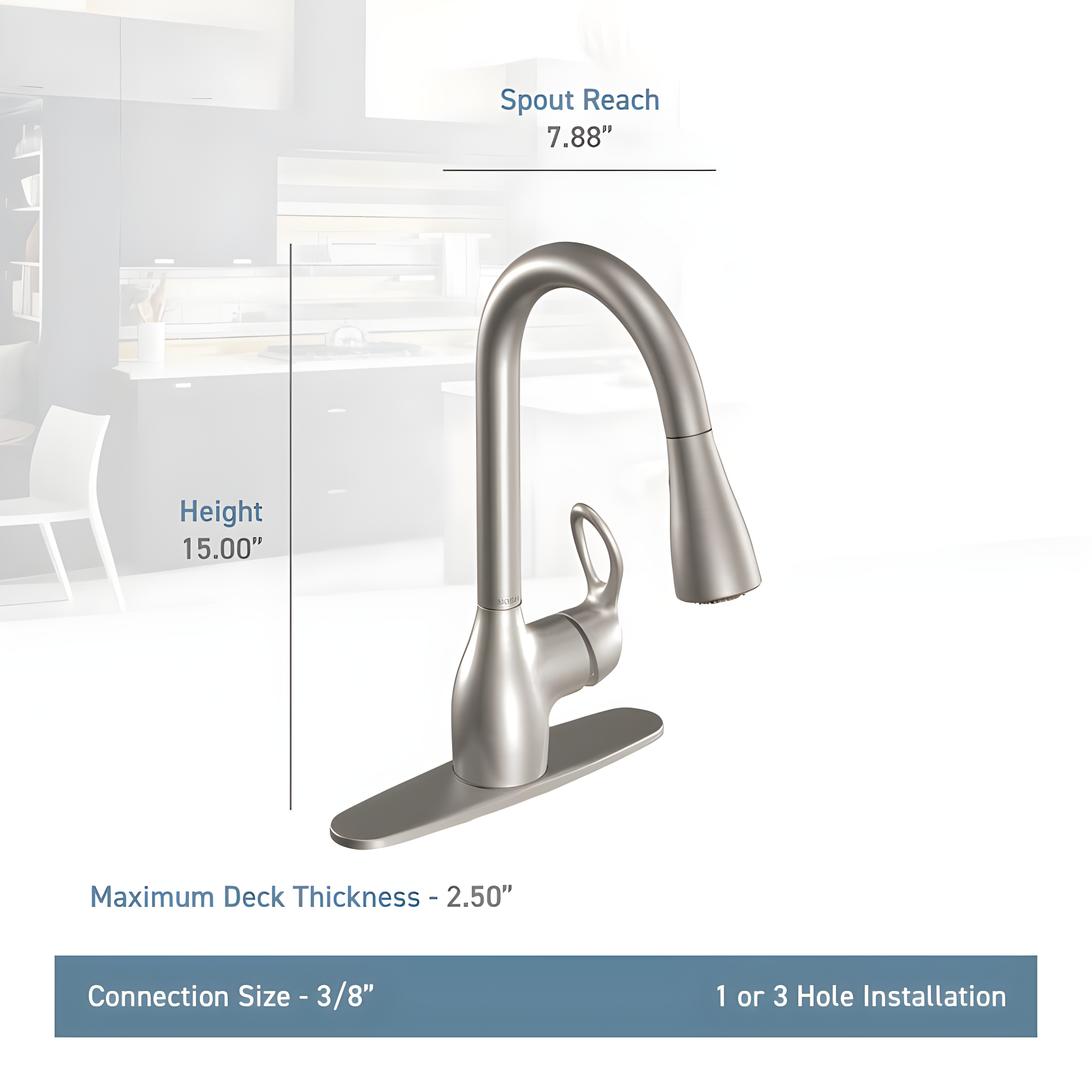 Kleo Single Handle Kitchen Faucet with Duralock and Reflex