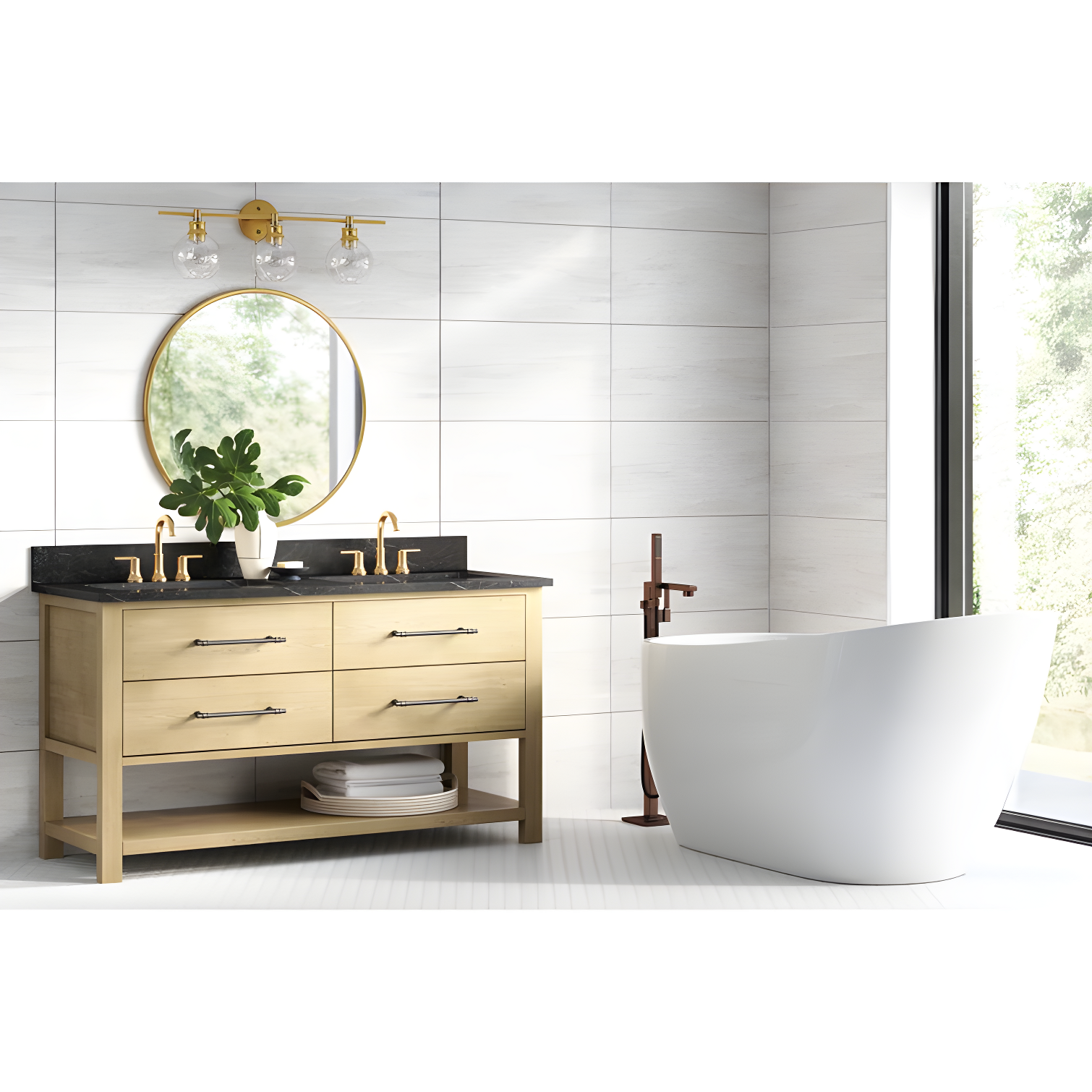 Trinsic Widespread Bathroom Faucet 3 Hole, 2-handle Bathroom Sink Faucet with Drain Assembly