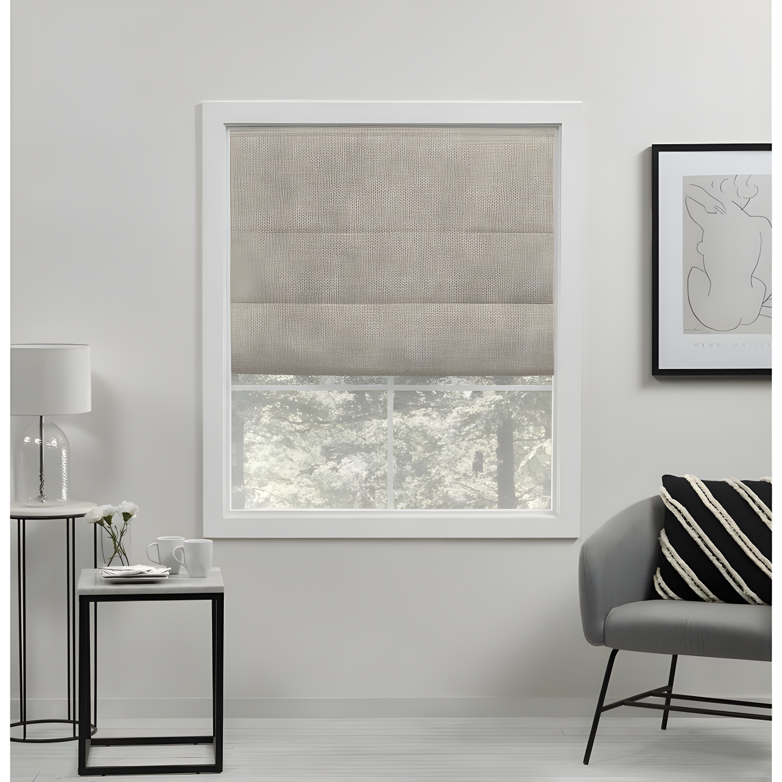 Amalgamated Textiles Exclusive Home Acadia 100% Blackout Roman Shade