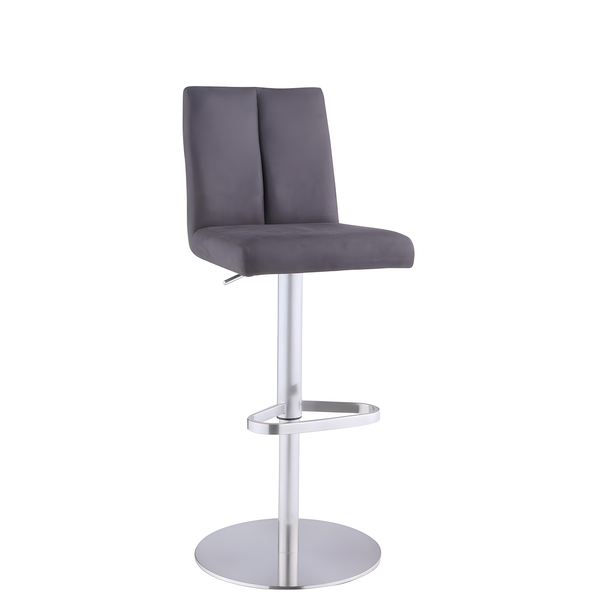 Chintaly Modern High Back Adjustable Stool, Brown