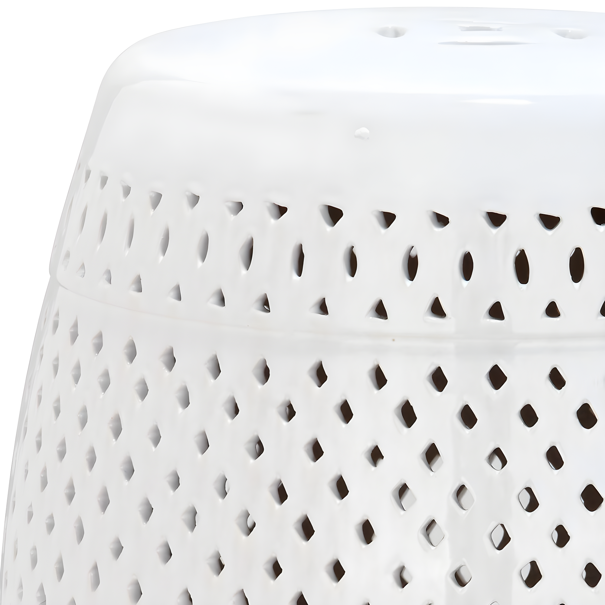 Diamond Garden Stool - Indoor/Outdoor - ACS4507 - White - Safavieh