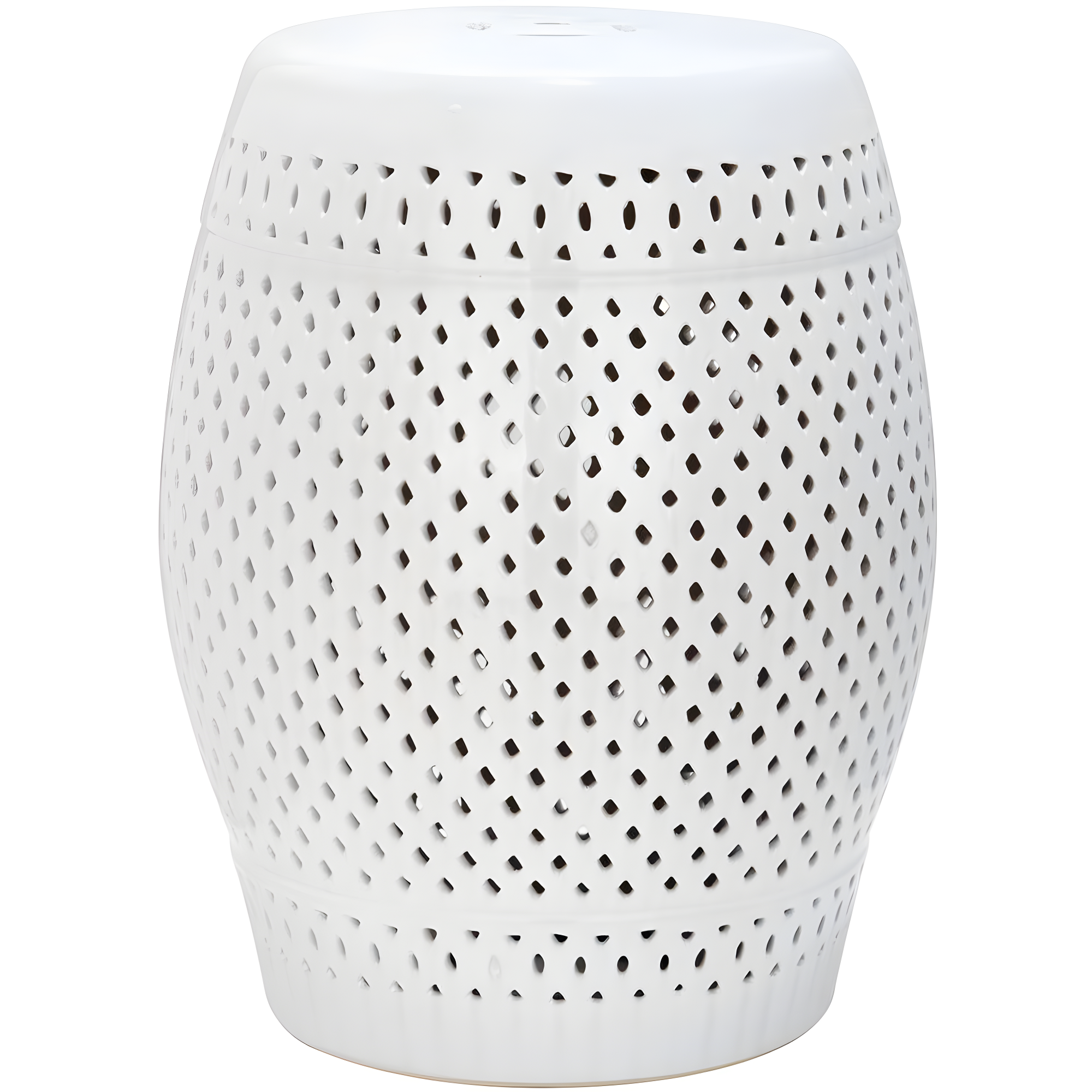 Diamond Garden Stool - Indoor/Outdoor - ACS4507 - White - Safavieh
