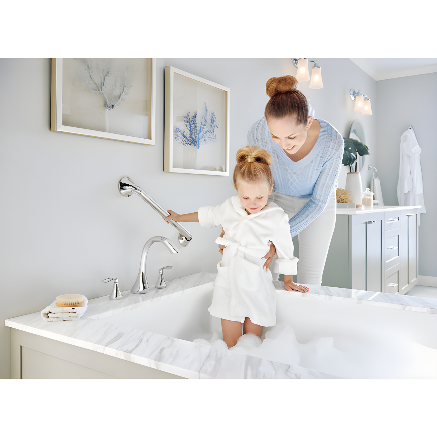 Eva Double Handle Deck Mounted Roman Tub Faucet Trim