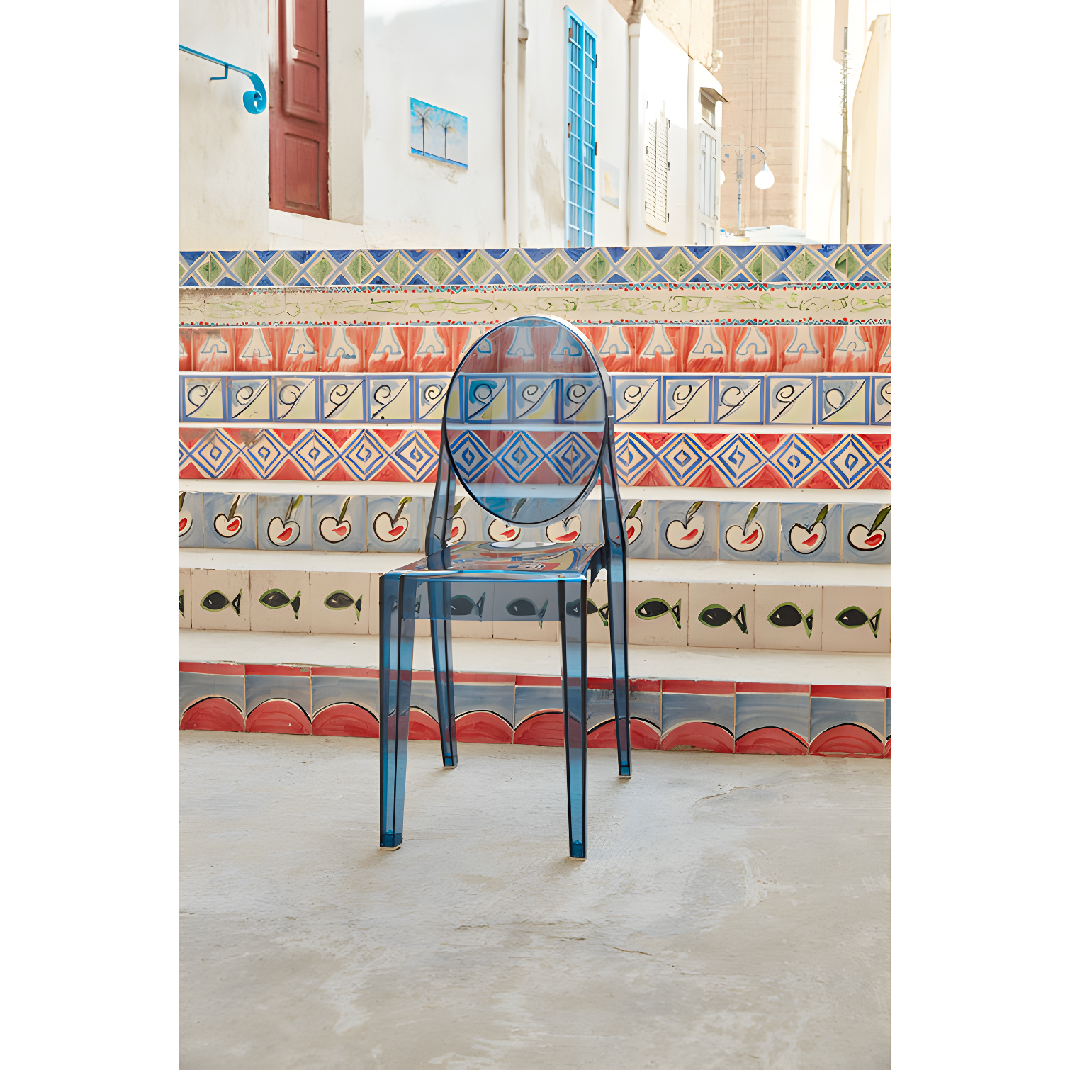 Ghost Outdoor Stacking Dining Side Chair