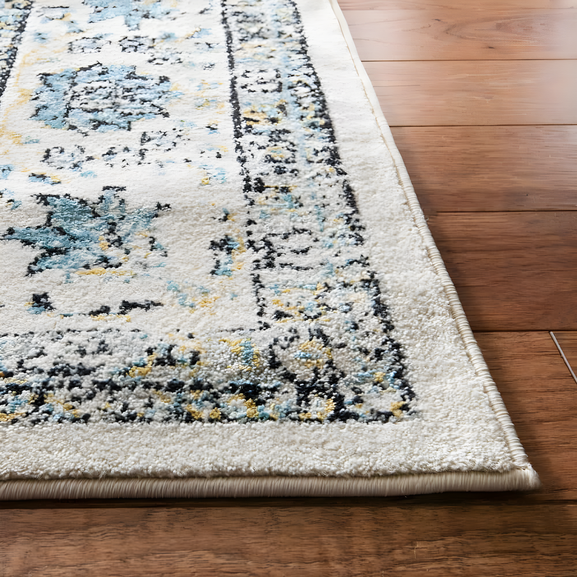 Evoke EVK220 Power Loomed Area Rug - Grey/Gold - 4'x6' - Safavieh.