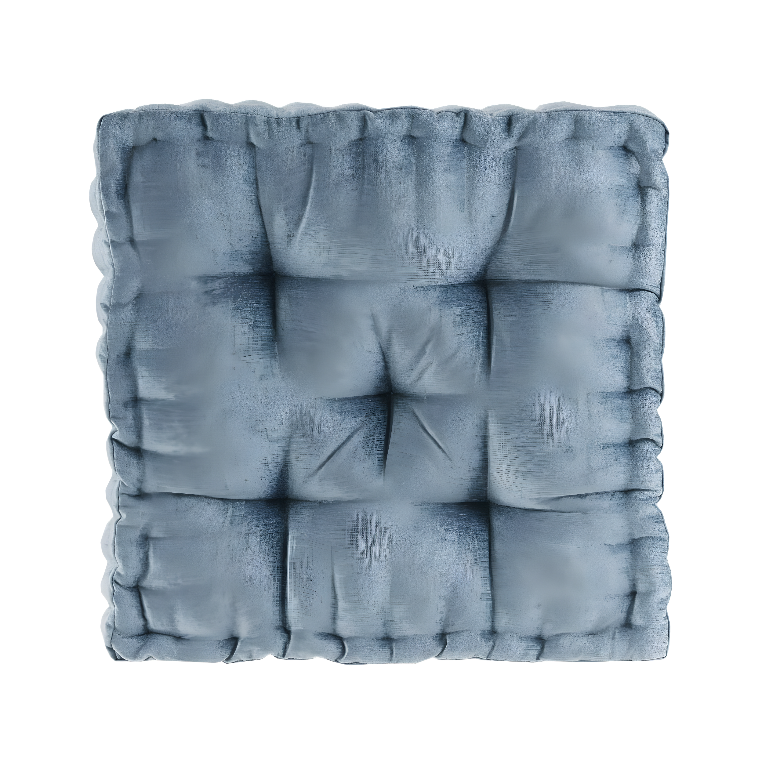 20"x20" Oversize Diah Poly Chenille Square Floor Pillow Aqua - Intelligent Design: Hypoallergenic Indoor Lounge Cushion