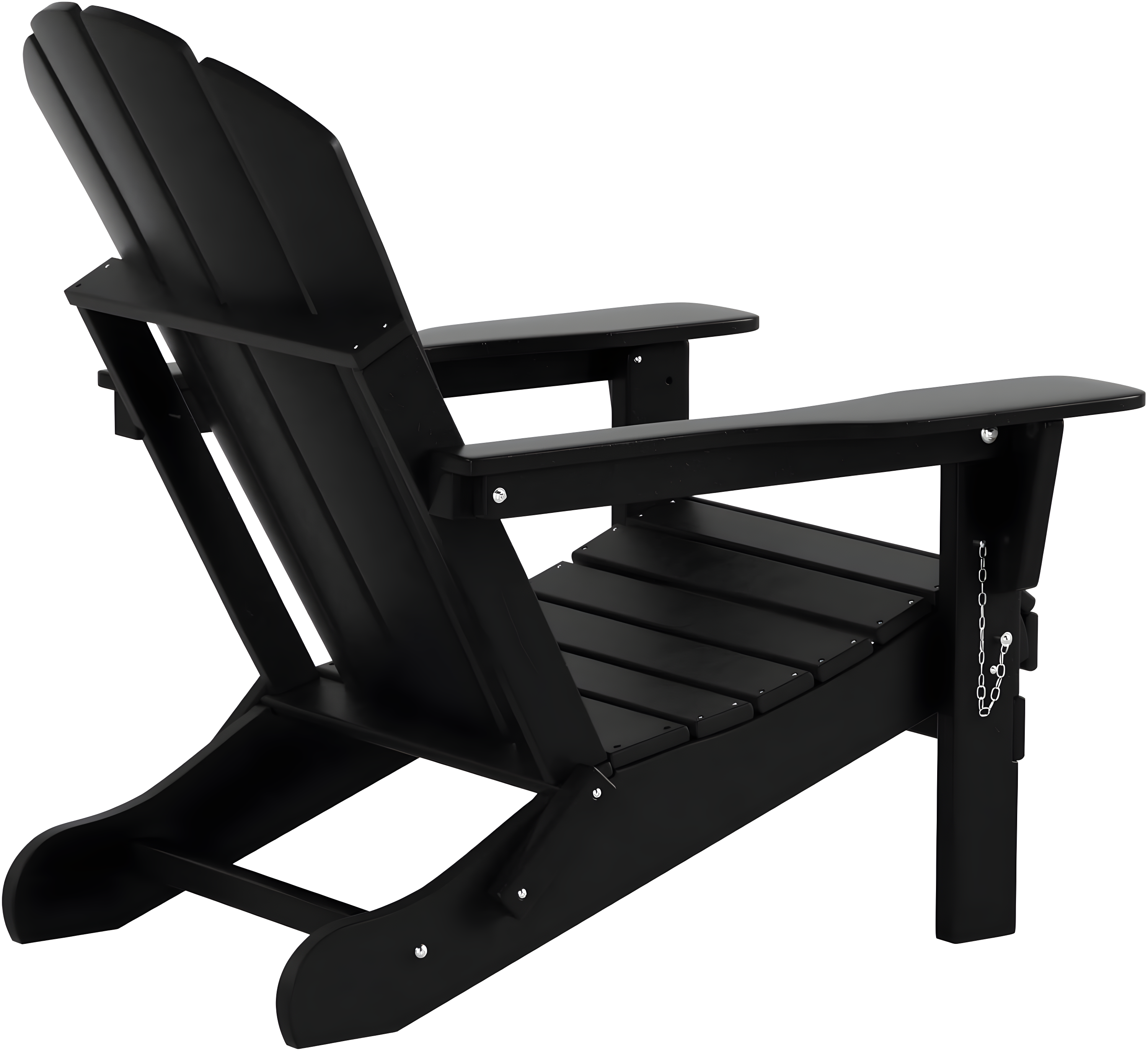 Westin Outdoor Braxton Folding Plastic Adirondack Chair - Black (Set of 2)
