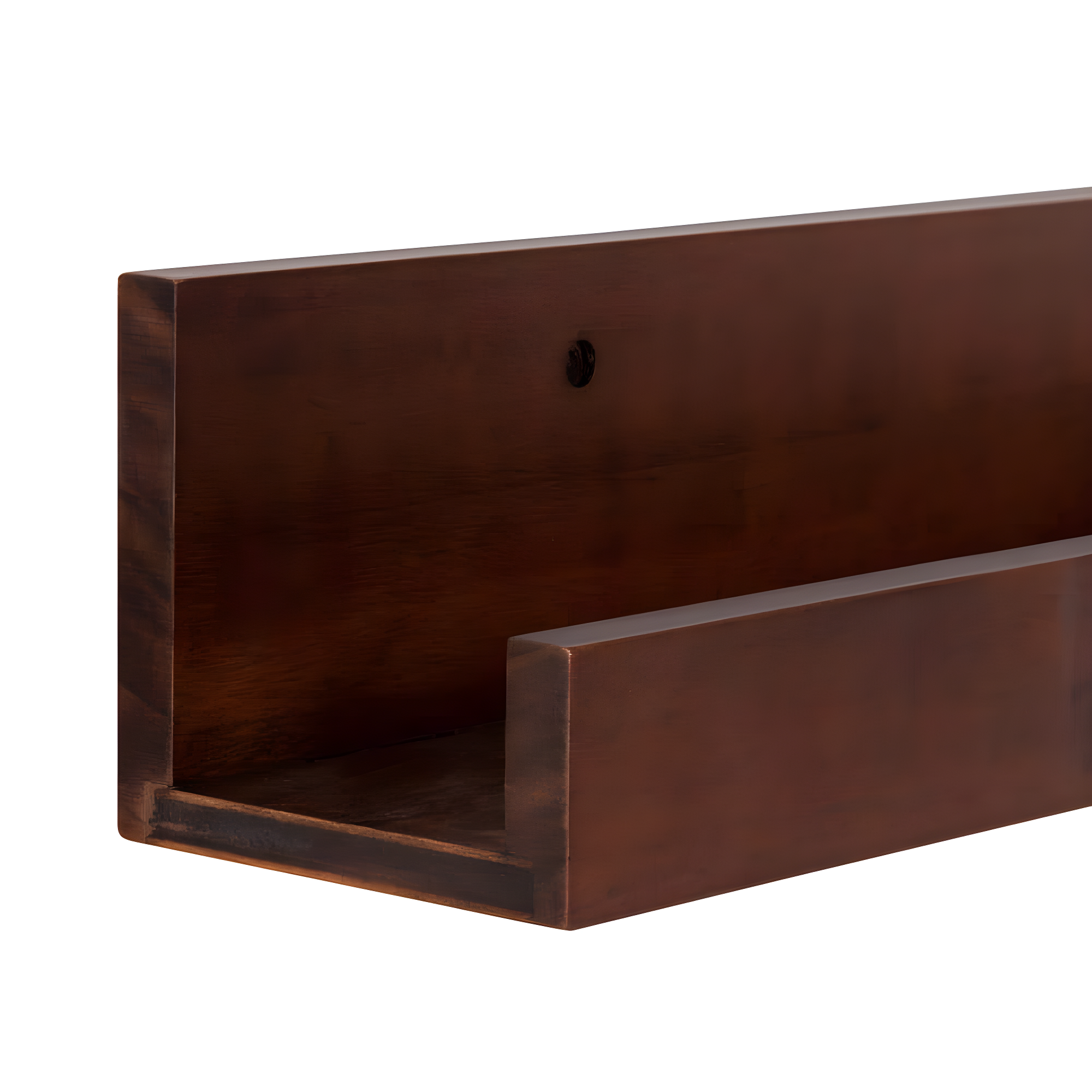 Kate and Laurel Wood Floating Shelf, 42" x 3.5", Walnut Brown