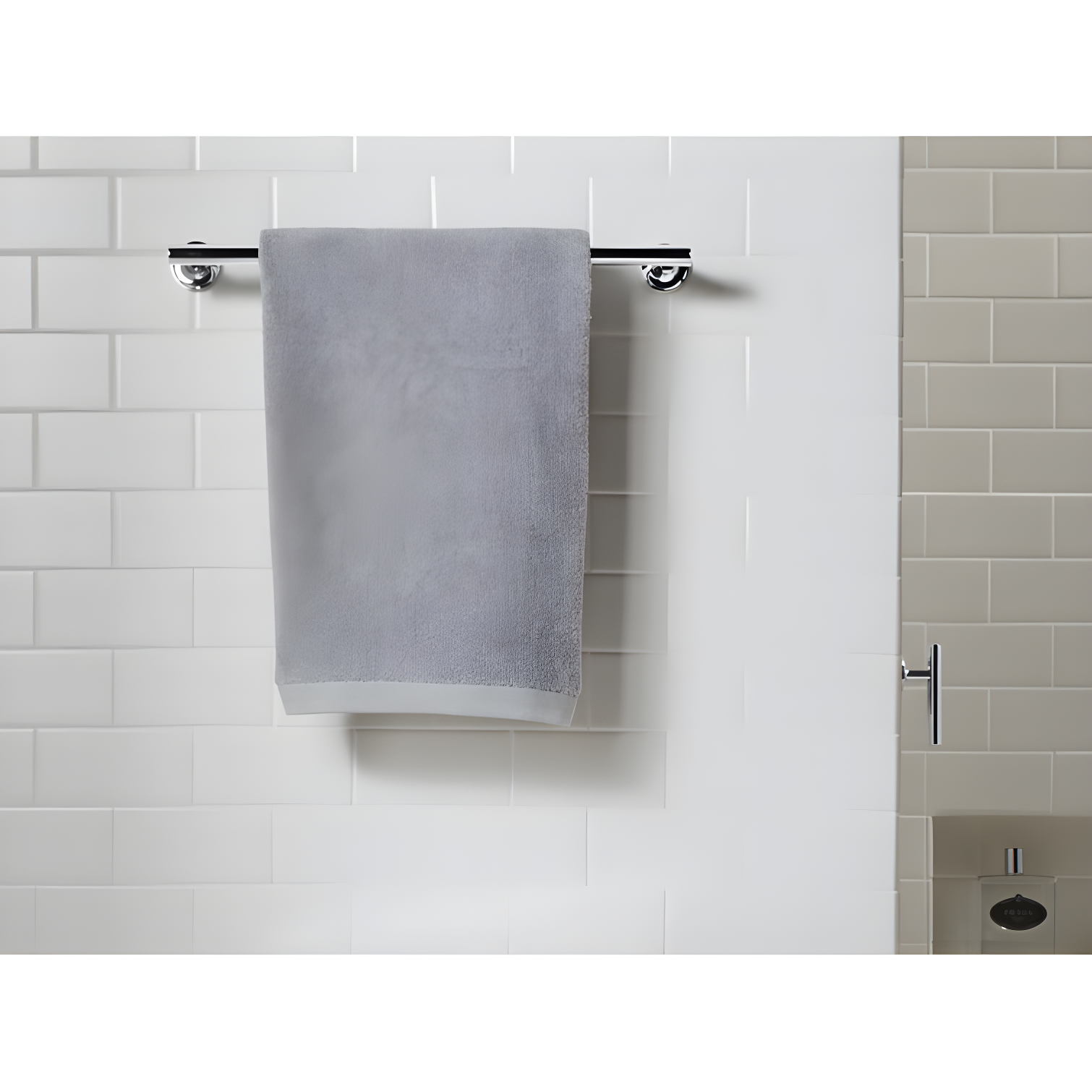 Purist® 24" Wall Mounted Round Towel Bar, Metal Wall-Mounted Towel Holder
