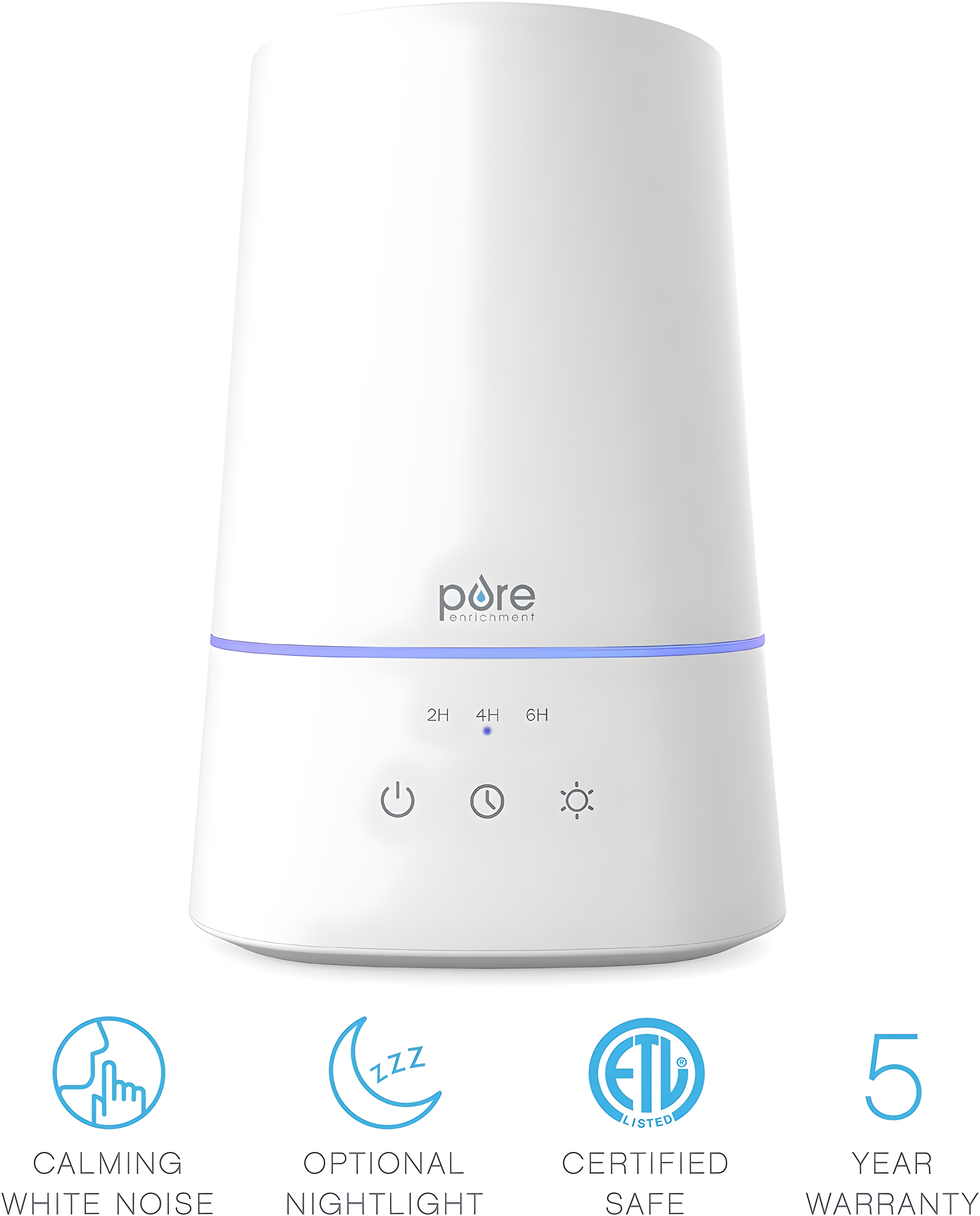 Pure Enrichment Pure Enrichment Hume 3.7 Gallons Cool Mist Ultrasonic Tabletop Humidifier for 300 Cubic Feet