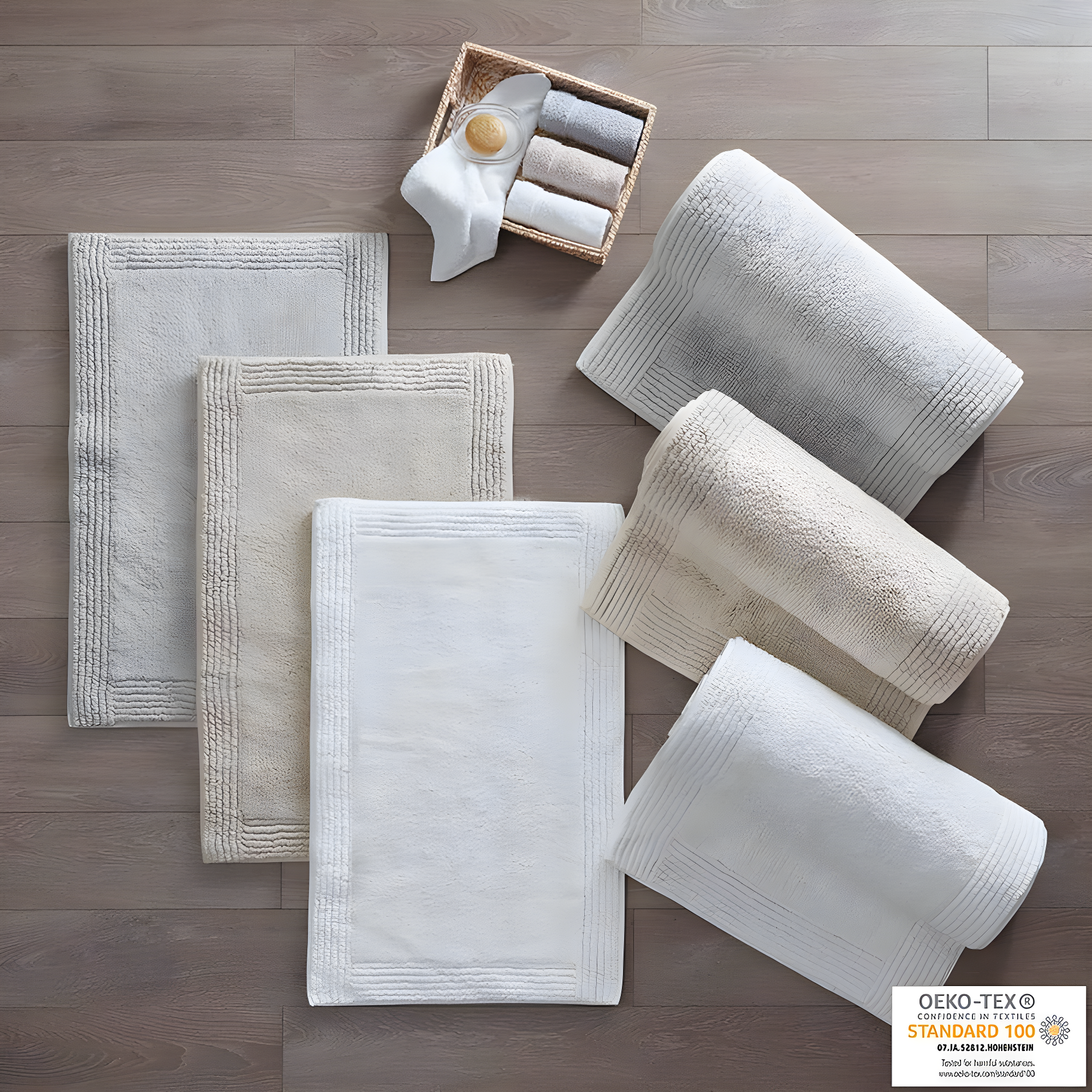 Splendor 100% Cotton Tufted 3000 GSM Reversible Bath Rug