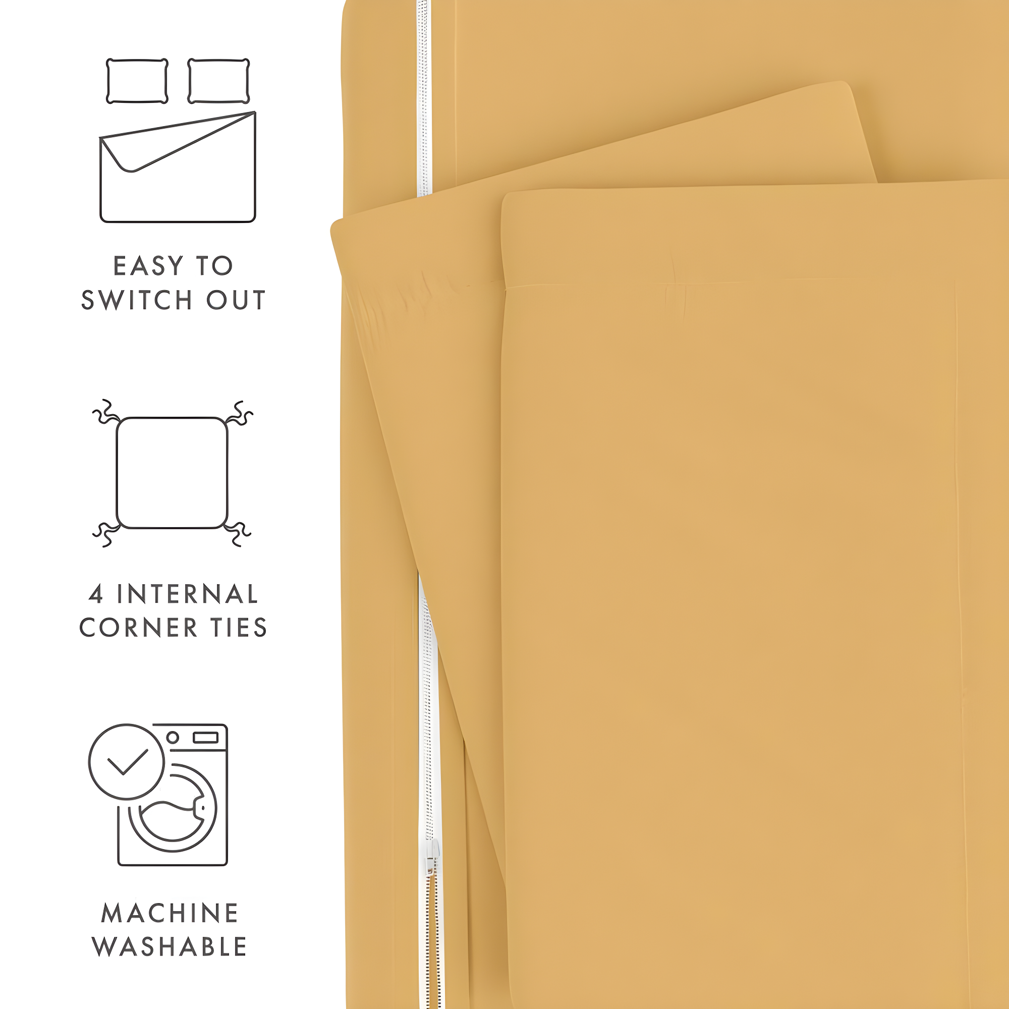 Basics Duvet Cover Set Ultra Soft Brushed Microfiber 3 Pieces Comforter 19 Colors Breathable Durable Fade Resistant & Machine Washable Luxury Soft Bedding Set