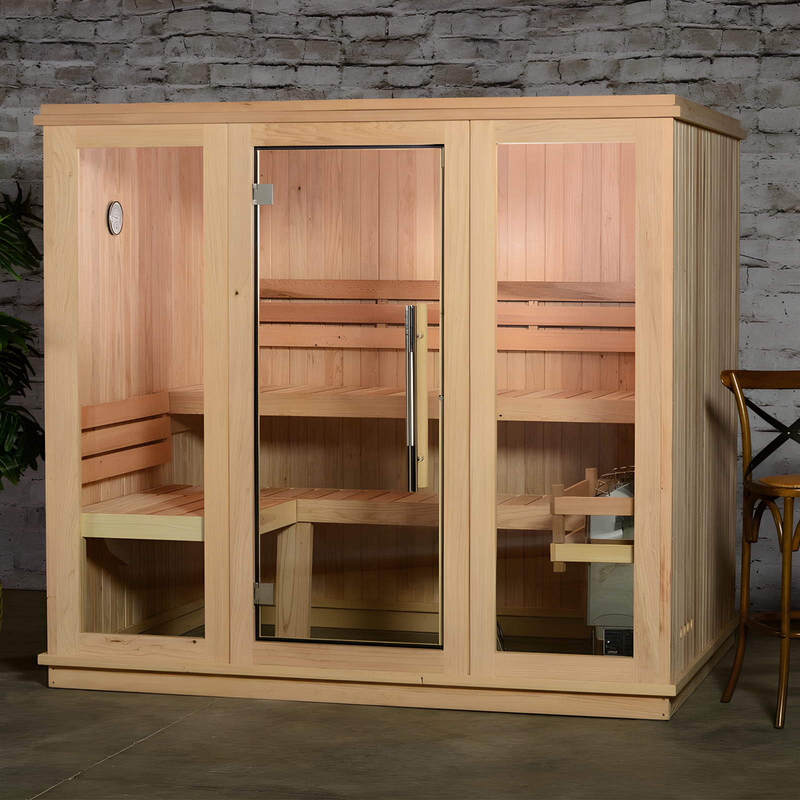 Almost Heaven Saunas Almost Heaven Saunas Bridgeport 6 - Person Traditional Steam Sauna in Cedar