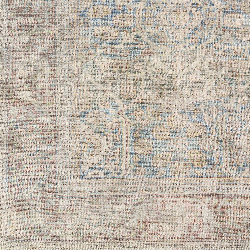 Amasya Traditional Blue Fringe 8'6" x 12' Handwoven Rug