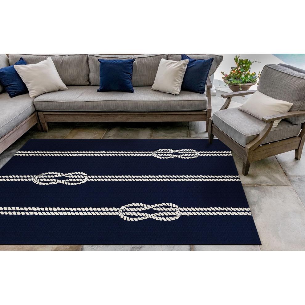 Liora Manne Capri Ropes Indoor/Outdoor Rug Navy 7'6" x 9'6"