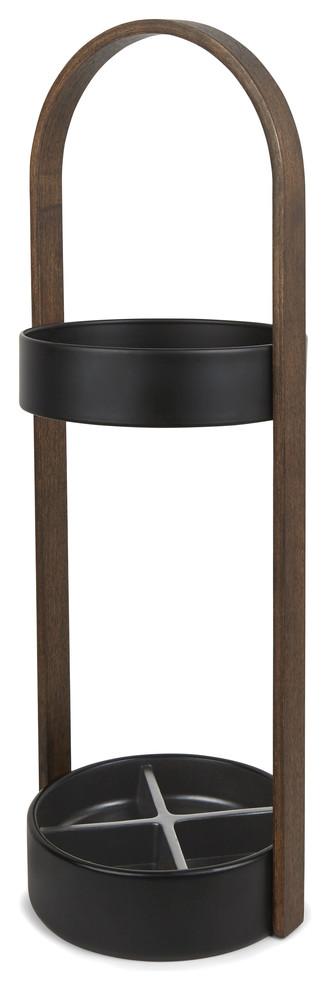 Bellwood Resin-Based Water-Resistant Umbrella Stand with Wood Veneer