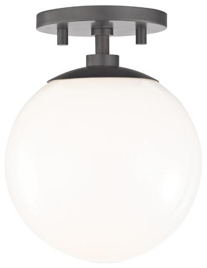 Mitzi H105601 Stella 1 Light 7" Wide Semi-Flush Globe Ceiling Fixture - Bronze