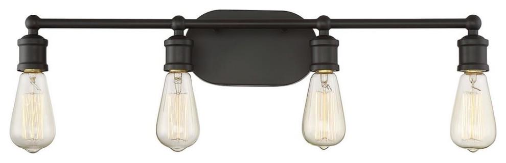 Milton Industrial 4-Light Dimmable Vanity Bar in Oil Rubbed Bronze