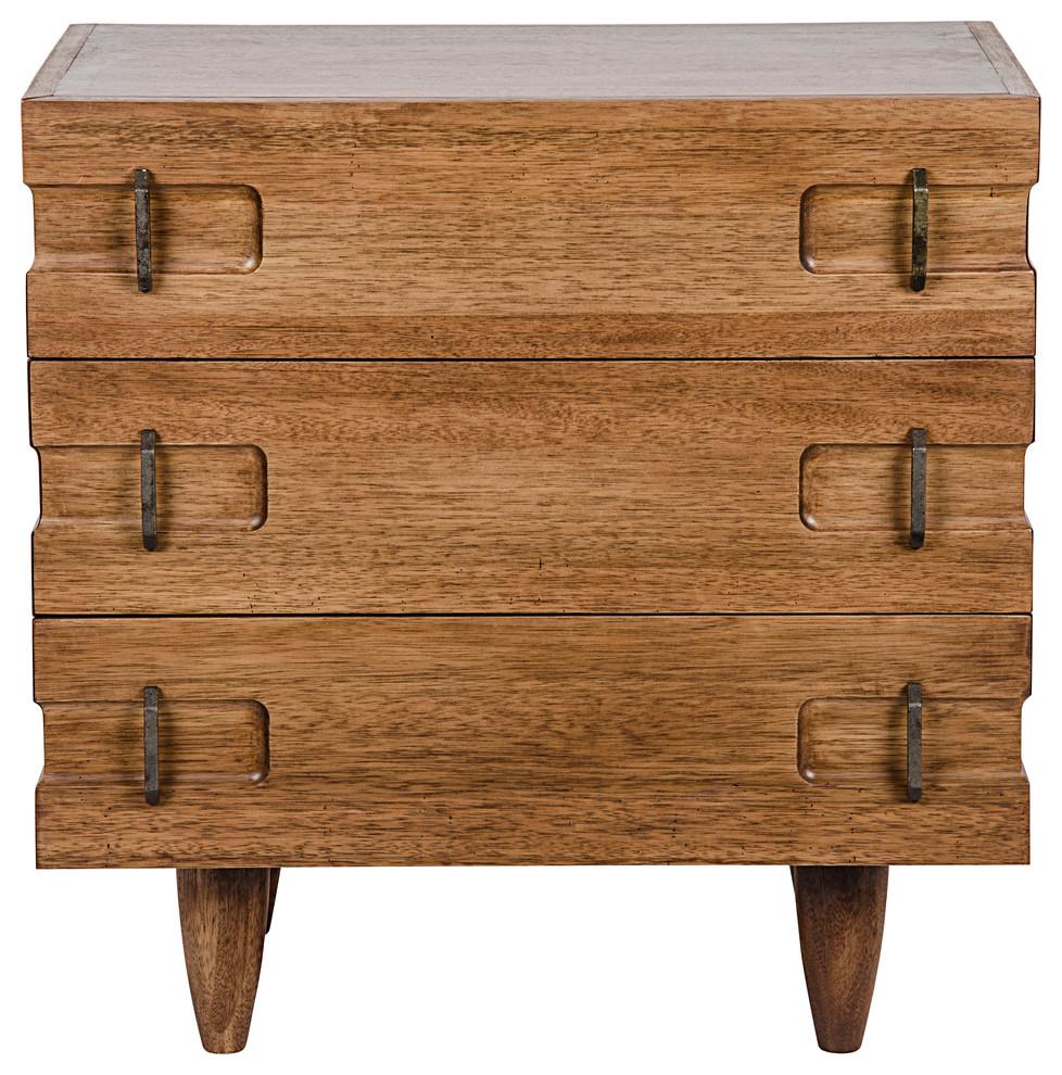 Seline Nightstand - Dark Walnut