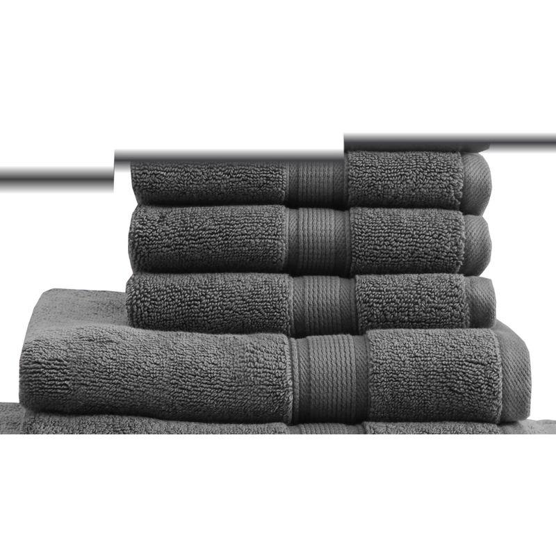8pc Cotton Bath Towel Set Brown: Madison Park, Heavyweight Terry, OEKO-TEX Certified
