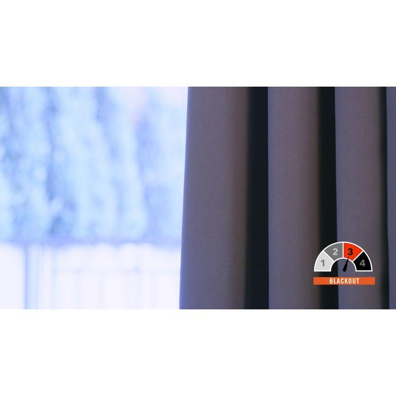 40"x63" Sun Zero Blackout Kenneth Energy Saving Grommet Curtain Panel Pink: Modern Noise Reduction Twill