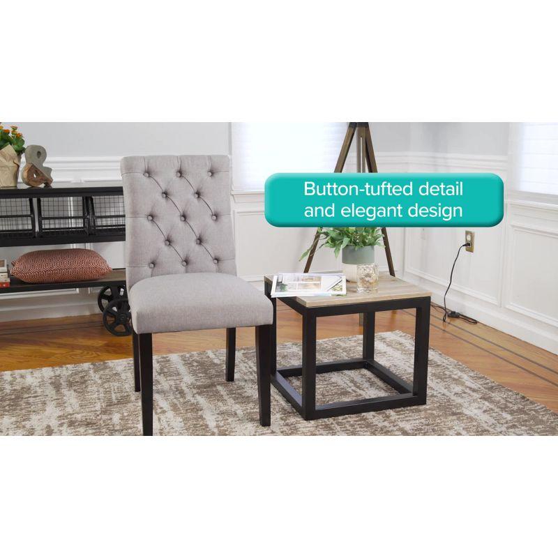 Modway Duchess Button Tufted Fabric Dining Chair