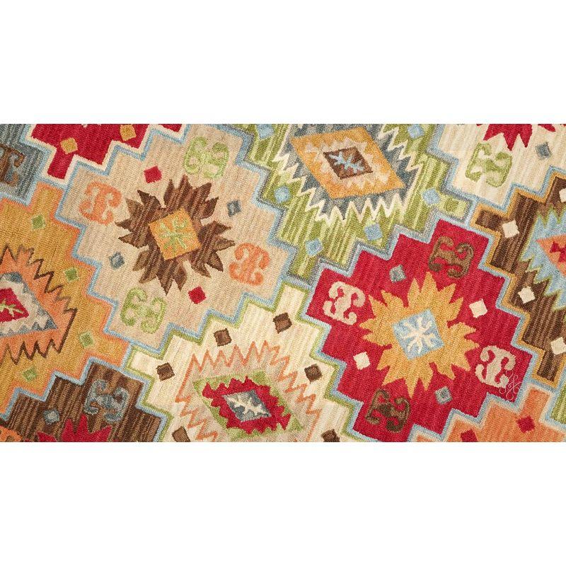3'6"x5'6" Tangier Baylor Multi Area Rug - Momeni: Geometric Wool, Handmade Hooked, Medium Pile Rug