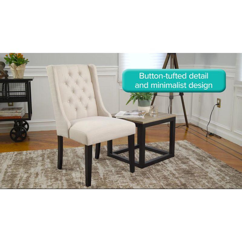 Modway Baronet Button Tufted Fabric Dining Chair