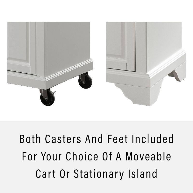 Lafayette Granite Top Portable Kitchen Island/Cart White/Gray - Crosley