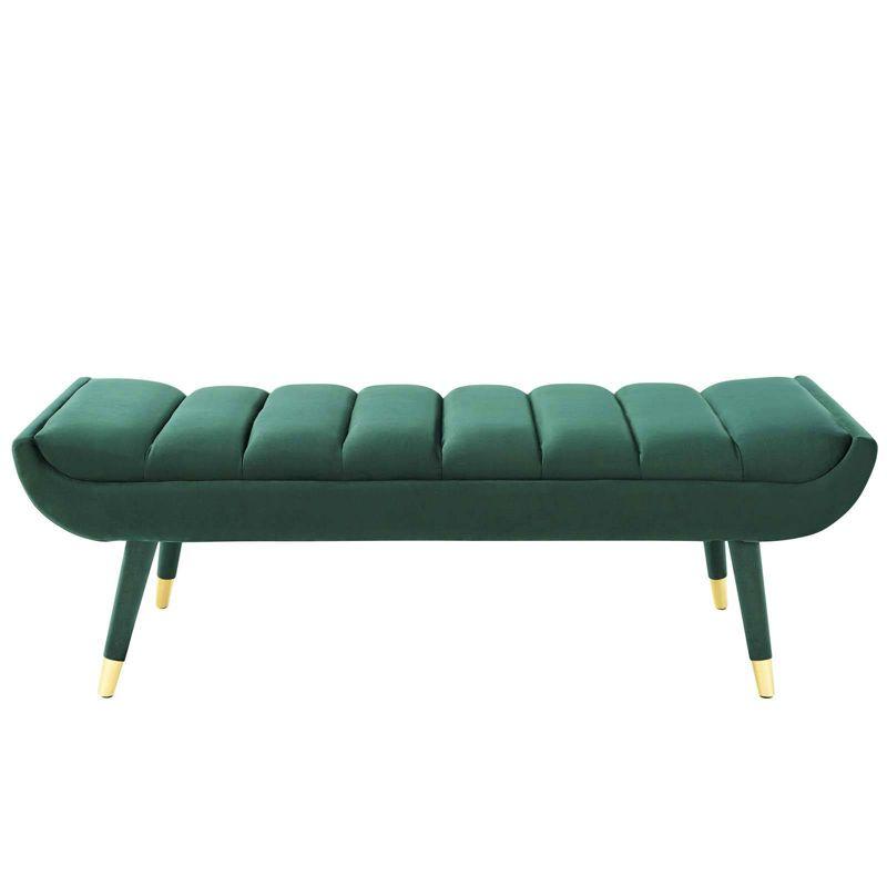 Silver Orchid Byron Tufted Velvet Accent Bench