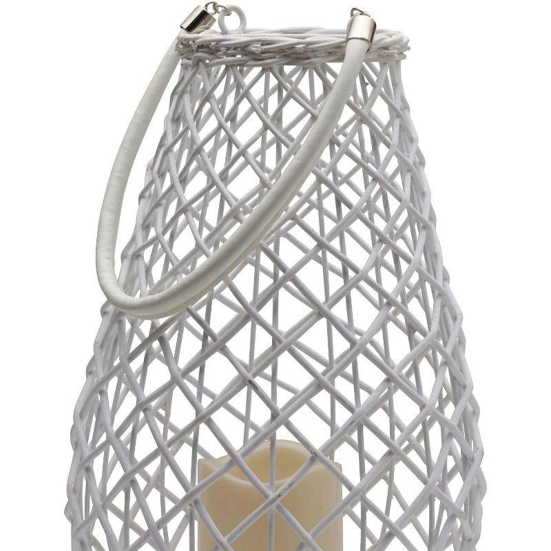 13.5'' H Wicker Tabletop Lantern with Candle Included